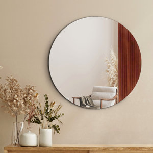 Ivy Bronx Kytalin Solid Wood Round Wall Mirror | Wayfair